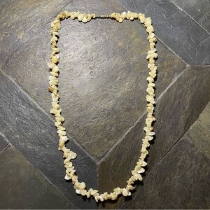 Vintage 1970s Hawaiian Pooka Shell Large 34” Necklace Artisan Made Barrel Clasp